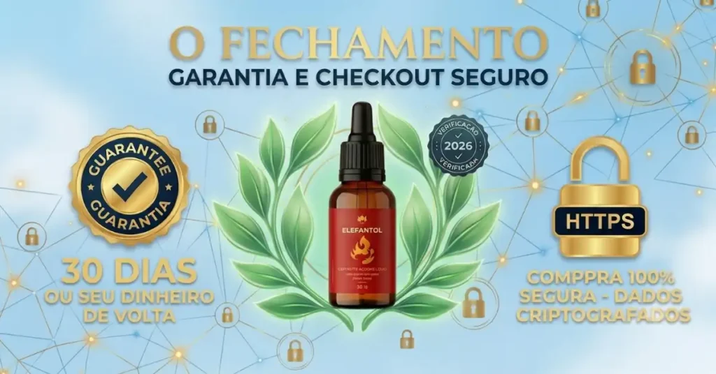 Garantia de 30 dias e compra segura Elefantol site oficial